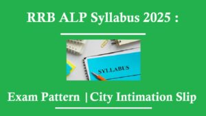 RRB ALP Syllabus 2025